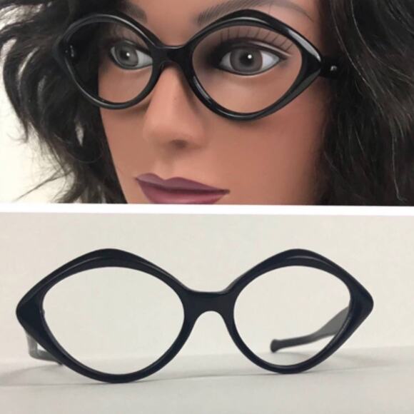 Deadstock Vintage Black Diamond Eyeglasses Frame Only / Women's Medium * - Picture 1 of 5